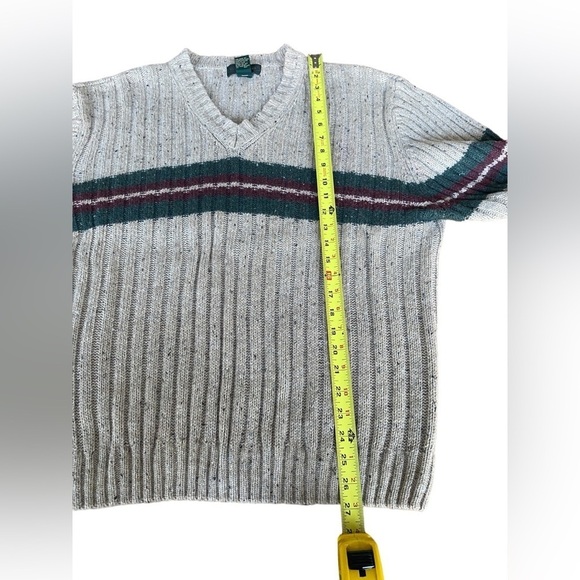 Hill & Archer Grandpa Sweater Men X-Large Blue V-Neck Pullover Vintage 15% Wool - Picture 10 of 11